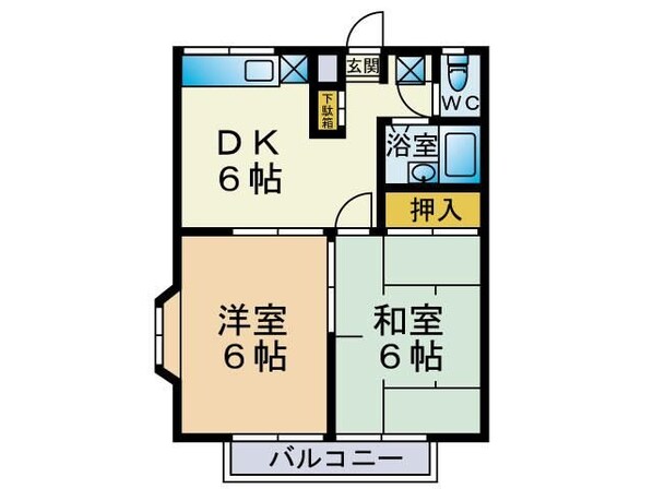 ハイツアライの物件間取画像